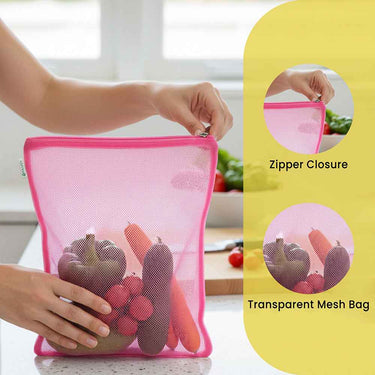 Wrapzy Nylon Net Vegetable Bags - Wrapzy