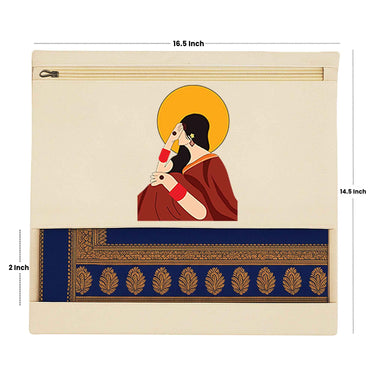 Wrapzy Printed Cotton Saree Cover - Wrapzy