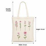 Wrapzy Pink Wildflower Tote Bag - Wrapzy