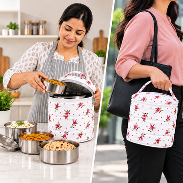 Wrapzy Cotton Zip Tiffin Cover - Wrapzy
