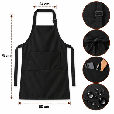 Wrapzy Solid Waterproof Kitchen Apron - Wrapzy