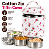 Wrapzy Cotton Zip Tiffin Cover - Wrapzy