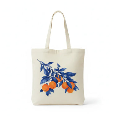 Wrapzy Blue Citrus Tote Bag - Wrapzy
