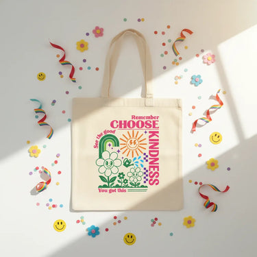 Wrapzy Kindness Canvas Tote Bag - Wrapzy