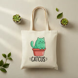 Wrapzy Cactus Canvas Tote Bag - Wrapzy