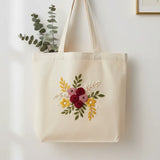 Wrapzy Floral Embroidery Tote Bag - Wrapzy