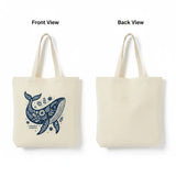 Wrapzy Floral Whale Tote Bag - Wrapzy