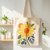 Wrapzy Folk Art Sunflower Tote Bag - Wrapzy