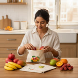 Wrapzy Eco Grocery Bundle | Vegetable Bag + Fruit Bag + Canvas Tote - Wrapzy