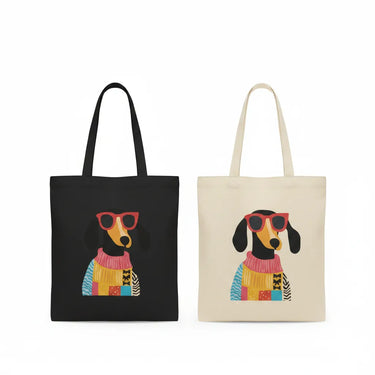 Wrapzy Tote Duo — Bold | 2 Bold Print Canvas Tote Bags - Wrapzy