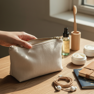 Wrapzy Canvas Zipper Pouch - Wrapzy
