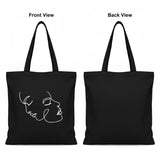 Wrapzy One Line Art Face Tote Bag - Wrapzy