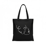 Wrapzy One Line Art Face Tote Bag - Wrapzy