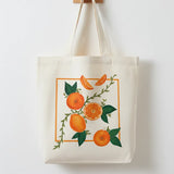 Wrapzy Orange Botanical Tote Bag - Wrapzy
