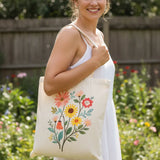 Wrapzy Wildflower Bouquet Tote Bag - Wrapzy