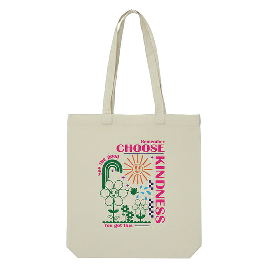 WRAPZY Premium Canvas Tote Bag for Women|Eco-Friendly, Reusable Tote Bag|Handbag for Women| Durable Shoulder Bag for Grocery, Travel, Work, School & Everyday Use | 16x14? (KIDNESS, One Size)