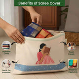 Wrapzy Printed Cotton Saree Cover - Wrapzy
