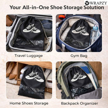 WRAPZY Shoe Cover Bag with Transparent Window - Wrapzy
