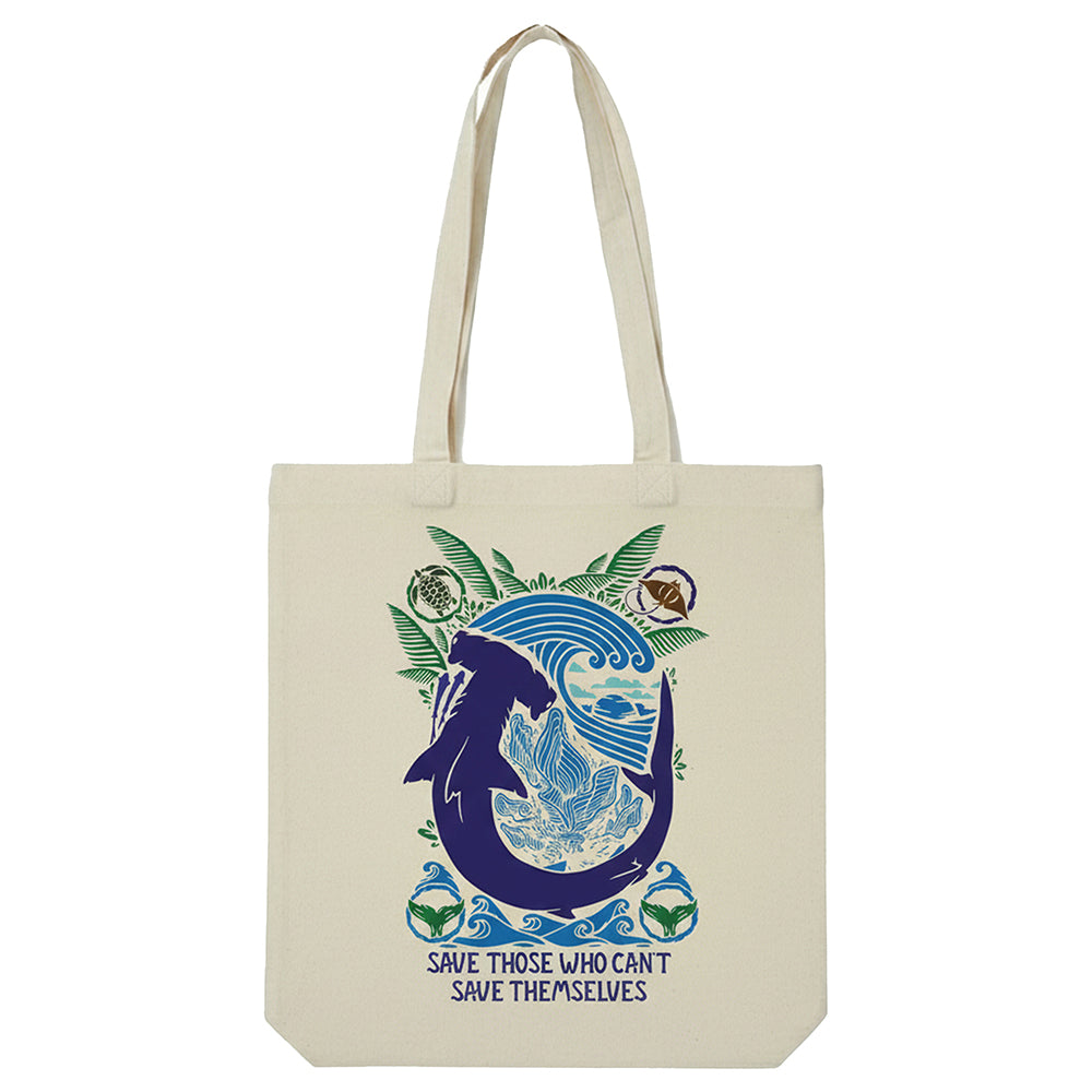 WRAPZY Premium Canvas Tote Bag for Women|Eco-Friendly, Reusable Tote Bag|Handbag for Women| Durable Shoulder Bag for Grocery, Travel, Work, School & Everyday Use | 16x14? (FISH, One Size)