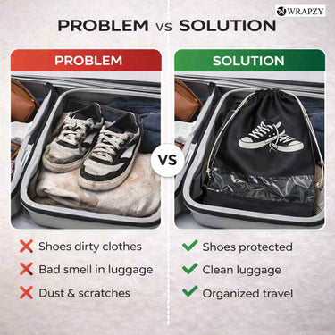 WRAPZY Shoe Cover Bag with Transparent Window - Wrapzy
