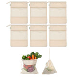 Wrapzy Cotton Drawstring Vegetable Bags - Wrapzy