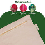 Wrapzy 100% Cotton Saree Cover with Zip - Wrapzy