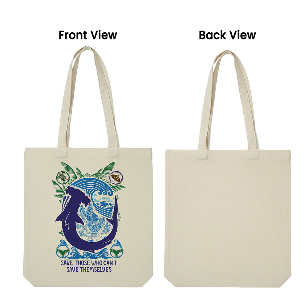 WRAPZY Premium Canvas Tote Bag for Women|Eco-Friendly, Reusable Tote Bag|Handbag for Women| Durable Shoulder Bag for Grocery, Travel, Work, School & Everyday Use | 16x14? (FISH, One Size)