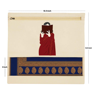 Wrapzy Printed Cotton Saree Cover - Wrapzy