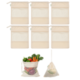 Wrapzy Cotton Drawstring Vegetable Bags - Wrapzy