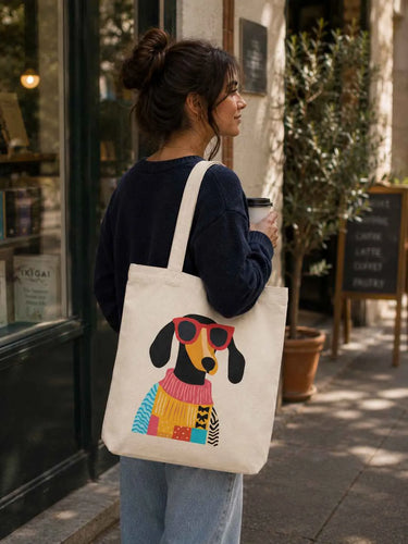 Wrapzy Tote Duo — Bold | 2 Bold Print Canvas Tote Bags - Wrapzy