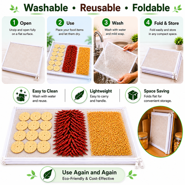 Wrapzy Cotton Drying Cloth with Mesh Net Cover - Wrapzy