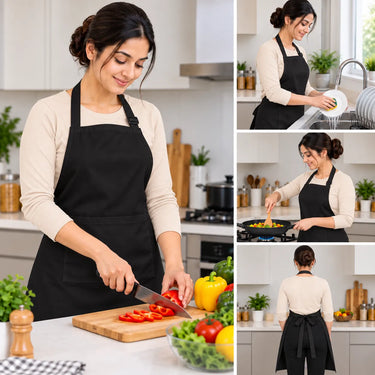 Wrapzy Solid Waterproof Kitchen Apron - Wrapzy