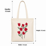 Wrapzy Red Tulip Tote Bag - Wrapzy