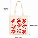 Wrapzy Red Daisy Pattern Tote Bag - Wrapzy