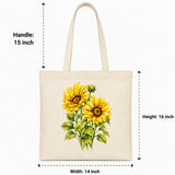 Wrapzy Watercolor Sunflower Tote Bag - Wrapzy