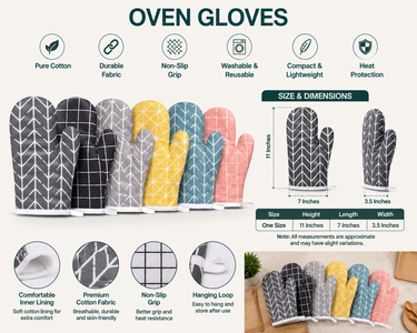 Premium Cotton Oven Gloves