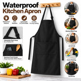 Wrapzy Solid Waterproof Kitchen Apron - Wrapzy