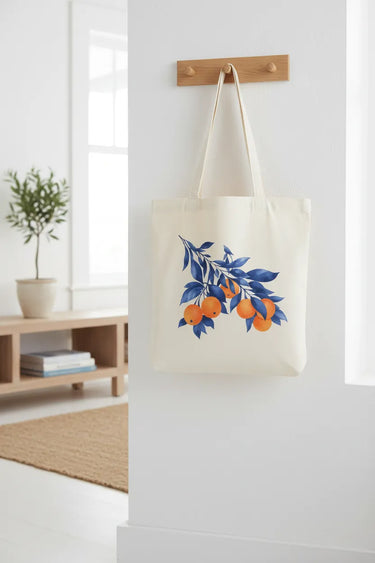 Wrapzy Blue Citrus Tote Bag - Wrapzy