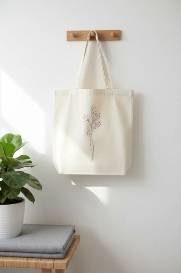 Wrapzy Botanical Stem Tote Bag - Wrapzy