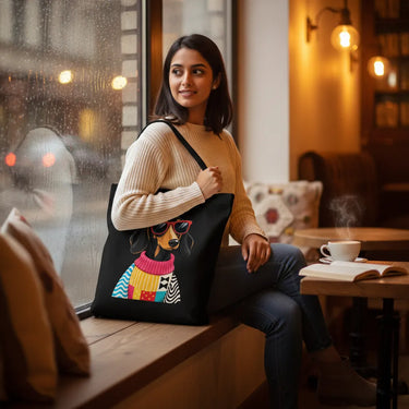 WRAPZY Black Canvas Tote Bag - Wrapzy
