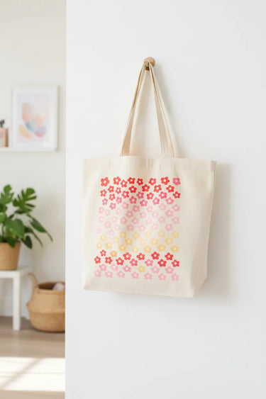 Wrapzy Daisy Bloom Tote Bag - Wrapzy