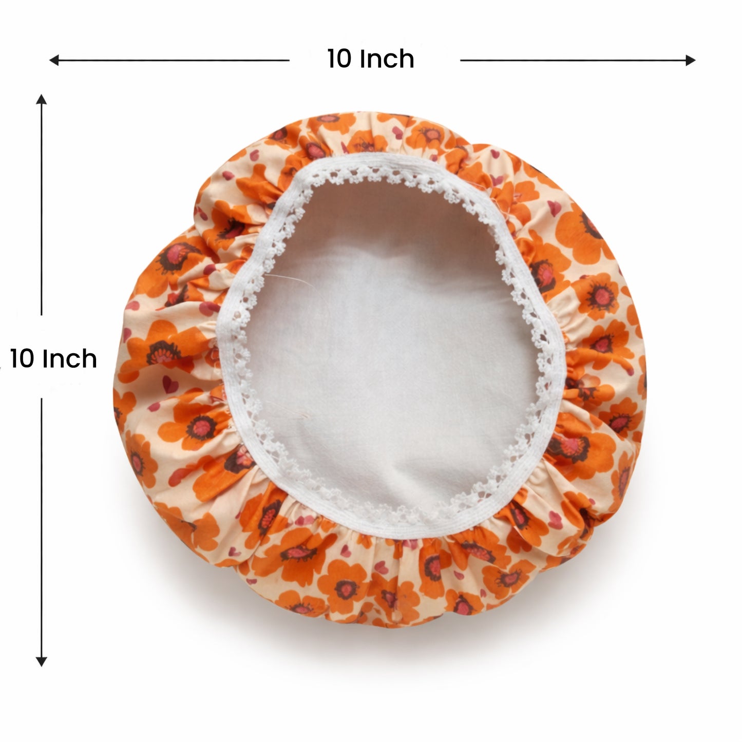 Shower Cap for Women Pack of 6 – Waterproof Reusable Bath Cap with Elastic Band, Free Size Hair Cover for Shower, Spa, Salon, Hair Treatment & Makeup