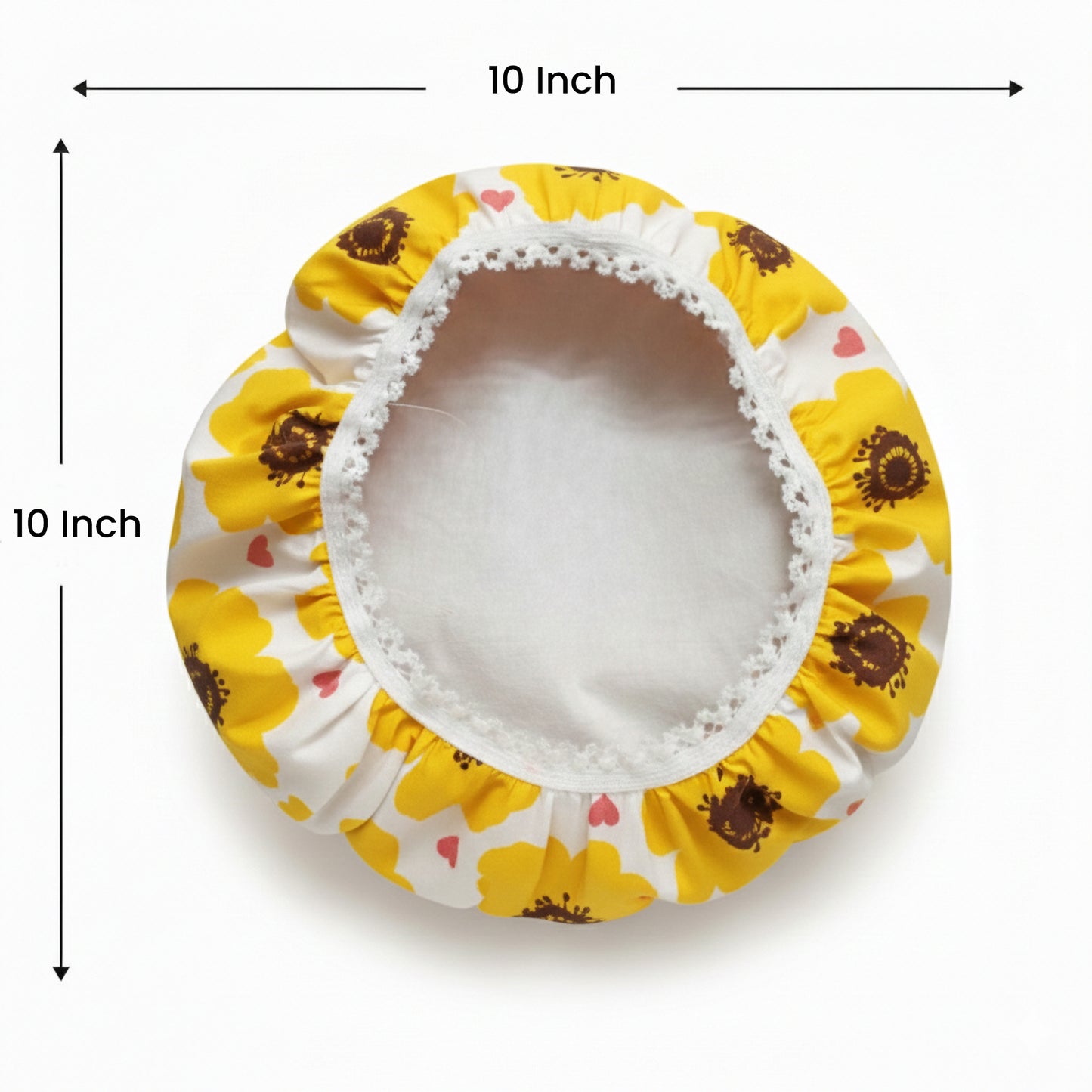Shower Cap for Women Pack of 6 – Waterproof Reusable Bath Cap with Elastic Band, Free Size Hair Cover for Shower, Spa, Salon, Hair Treatment & Makeup