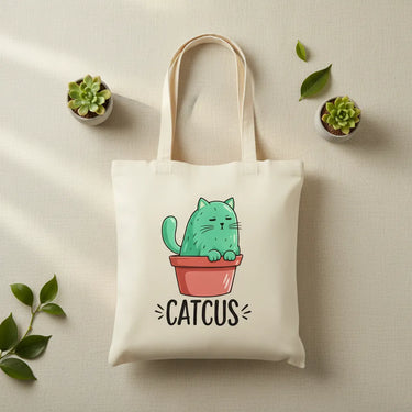 Wrapzy Cactus Canvas Tote Bag - Wrapzy