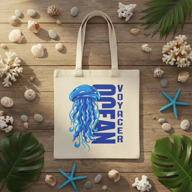 Wrapzy Ocean Canvas Tote Bag - Wrapzy