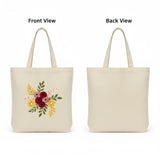Wrapzy Floral Embroidery Tote Bag - Wrapzy