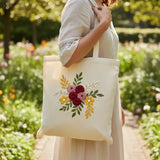 Wrapzy Floral Embroidery Tote Bag - Wrapzy