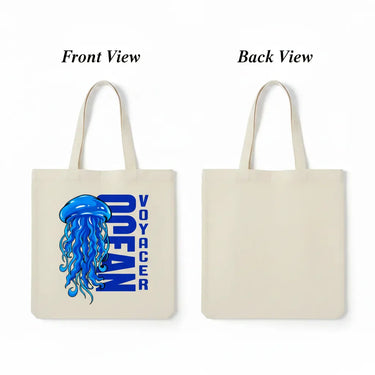 Wrapzy Ocean Canvas Tote Bag - Wrapzy