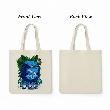 Wrapzy Fish Canvas Tote Bag - Wrapzy