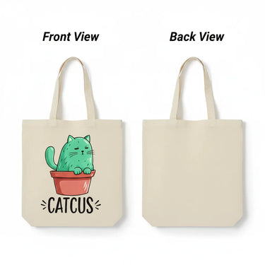 Wrapzy Cactus Canvas Tote Bag - Wrapzy